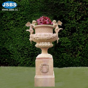 Luxury Angel Cherub Marble Planter, JS-P098